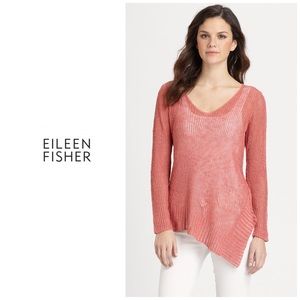 Eileen Fisher Asymmetric knit sweater - coral